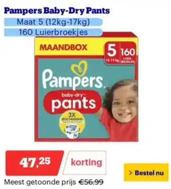 Bol.com Pampers Baby-Dry Pants aanbieding