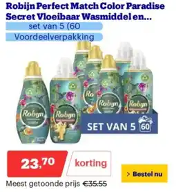 Bol.com Robijn Perfect Match Color Paradise Secret Vloeibaar Wasmiddelen aanbieding