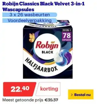 Bol.com Robijn Classics Black Velvet 3-in-1 Wascapsules aanbieding