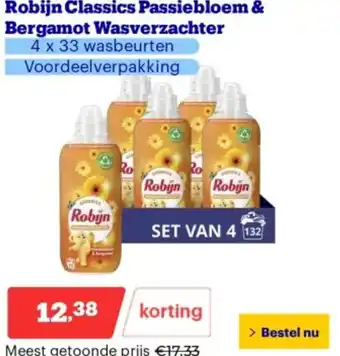 Bol.com Robijn Classics Passiebloem & Bergamot Wasverzachter aanbieding