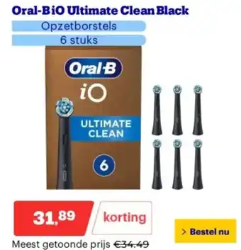 Bol.com Oral-BIO Ultimate Clean Black aanbieding