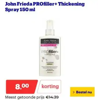 Bol.com John Frieda PROfiller+ Thickening Spray aanbieding