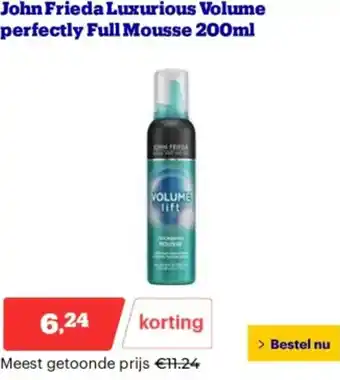 Bol.com John Frieda Luxurious Volume perfectly Full Mousse aanbieding