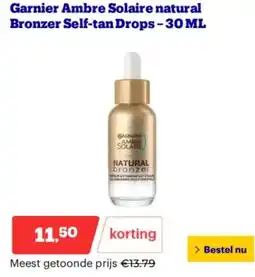 Bol.com Garnier Ambre Solaire natural Bronzer Self-tan Drops aanbieding