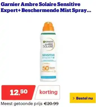 Bol.com Garnier Ambre Solaire Sensitive Expert+Beschermende Mist Spray aanbieding