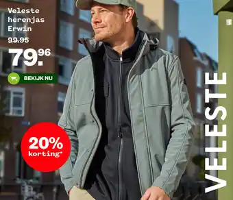 Welkoop Veleste herenjas Erwin aanbieding