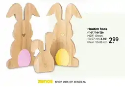 Xenos Houten haas met hartje aanbieding