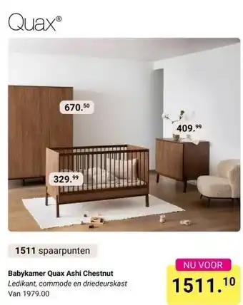 Van Asten BabySuperstore Babykamer Quax Ashi Chestnut aanbieding