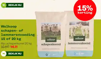 Welkoop Welkoop schapen of lammerenvoeding 15 of 20 kg aanbieding