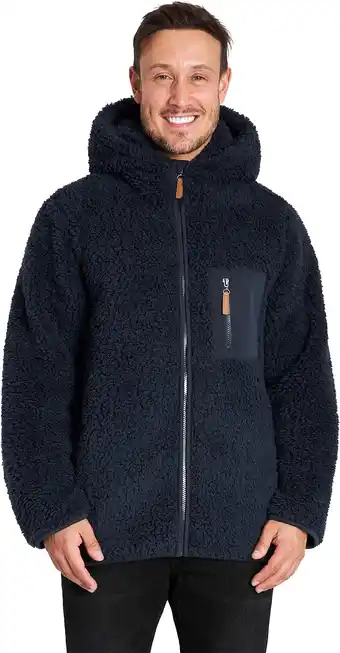 Amazon CityComfort Fleece hoodie voor heren, pluizige fleece jas met rits aanbieding