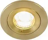 Bol.com QAZQA xena - Moderne Inbouwspot voor badkamer - 1 lichts - Ø 7.9 cm - Goud aanbieding