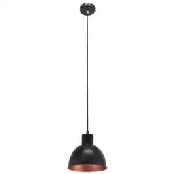 Praxis EGLO vintage hanglamp Truro 21cm zwart koper aanbieding