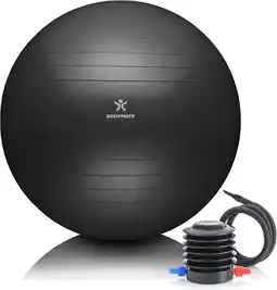 Amazon BODYMATE Swiss Ball - Gymnastiekbal met gratis e-book incl. Pomp - Fitness Yoga Core aanbieding