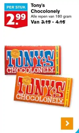 Hoogvliet Tony's Chocolonely aanbieding