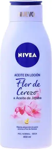 Bol.com Nivea Oil In Lotion Cherry Flower & Jojoba 400ml aanbieding