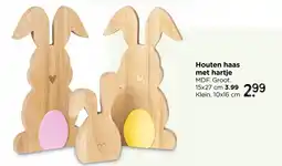 Xenos Houten haas met hartje aanbieding