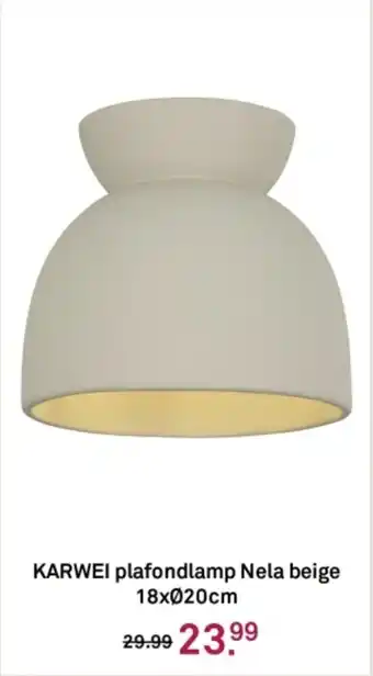 Karwei KARWEI plafondlamp Nela beige aanbieding