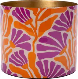 Intratuin Intratuin bloempot Akio roze / oranje D 25 H 21 cm aanbieding