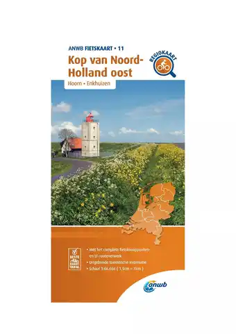 ANWB ANWB Fietskaart 11 Kop van Noord-Holland Oost aanbieding