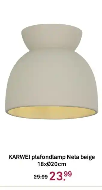 Karwei KARWEI plafondlamp Nela beige aanbieding