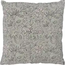 Intratuin Intratuin sierkussen Hanoi groen / wit 45 x 45 x 10 cm aanbieding