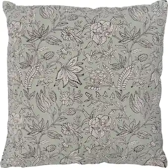 Intratuin Intratuin sierkussen Hanoi groen / wit 45 x 45 x 10 cm aanbieding