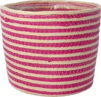 Intratuin Intratuin plantenmand Elias naturel / roze D 25 H 20 cm aanbieding