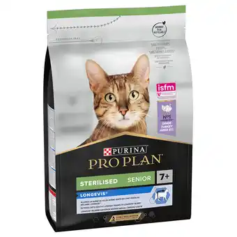 Zooplus 25% korting! Purina Pro Plan droogvoer 2 x 3 kg - Sterilised Senior 7+ Longevis Kalkoen (2 x 3 kg) aanbieding