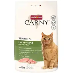 Zooplus Voordeelpakket: 2x10kg animonda Carny Senior Kip + Rund droogvoer voor katten aanbieding