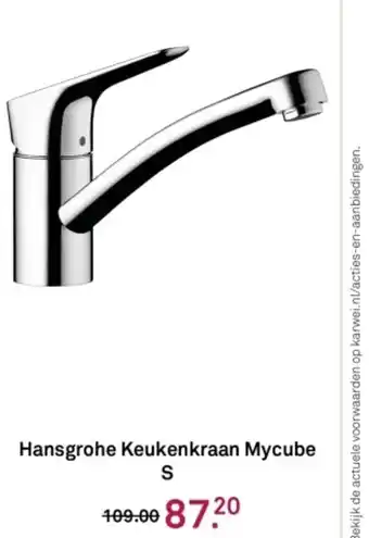 Karwei Hansgrohe Keukenkraan Mycube S aanbieding