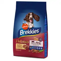 Zooplus 2x 7,25kg Brekkies Delicious Rund Honden Droogvoer aanbieding