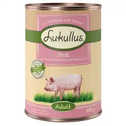 Zooplus 6x400g Lukullus Adult Varkensvlees (graanvrij) Honden Natvoer aanbieding