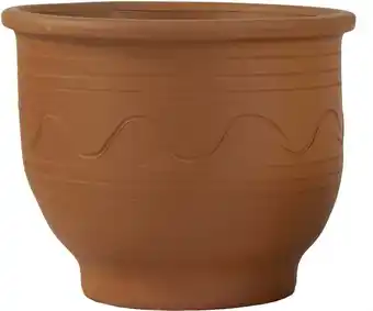 Intratuin Mega Collections bloempot Sparta Alpha terracotta D 38,5 H 31,5 cm aanbieding