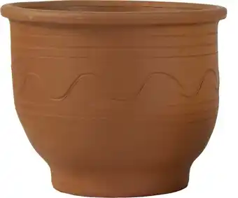 Intratuin Mega Collections bloempot Sparta Alpha terracotta D 26 H 22,5 cm aanbieding