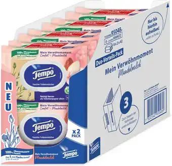 Amazon Tempo Wc-papier vochtige amandelmelk & panthenol, 16-pack (8 x 2 x 42 stuks) aanbieding