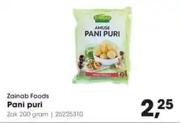 HANOS Zainab Foods Pani puri aanbieding