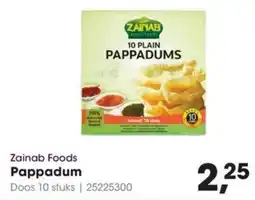 HANOS Zainab Foods Pappadum aanbieding