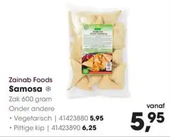 HANOS Zainab Foods Samosa  Vegetarisch aanbieding