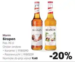 HANOS Monin Siropen aanbieding