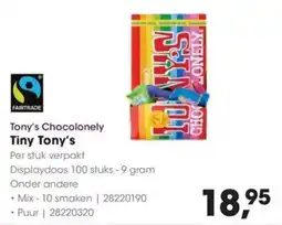 HANOS Tony's Chocolonely Tiny Tony's aanbieding