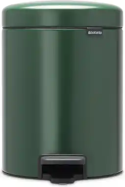 Amazon Brabantia NewIcon Prullenbak, Kunststof Binnenemmer, Pine Green, 5 Liter aanbieding