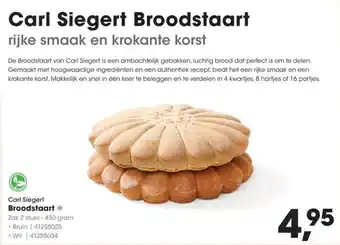 HANOS Carl Siegert Broodstaart aanbieding