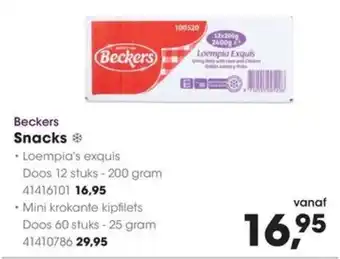 HANOS Beckers Snacks Loempia's exquis aanbieding