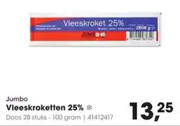 HANOS Jumbo Vleeskroket 25% aanbieding