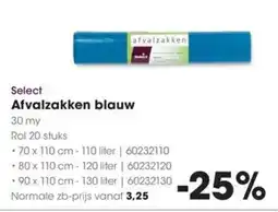 HANOS Select Afvalzakken blauw aanbieding