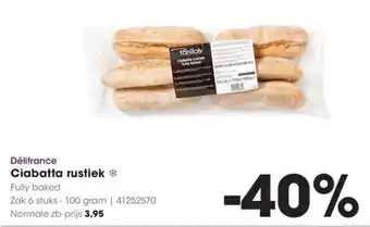 HANOS Délifrance Ciabatta rustiek aanbieding