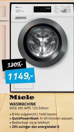 Obbink Miele Wasmachine WEB 395 WPS 125 Edition aanbieding