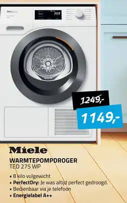 Obbink Miele Warmtepompdroger TED 275 WP aanbieding