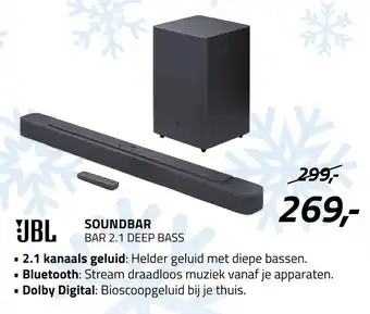 Obbink UBL Soundbar Bar 2.1 Deep Bass aanbieding