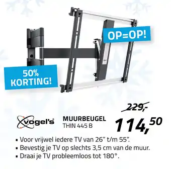 Obbink Vogel's Muurbeugel Thin 445 B aanbieding